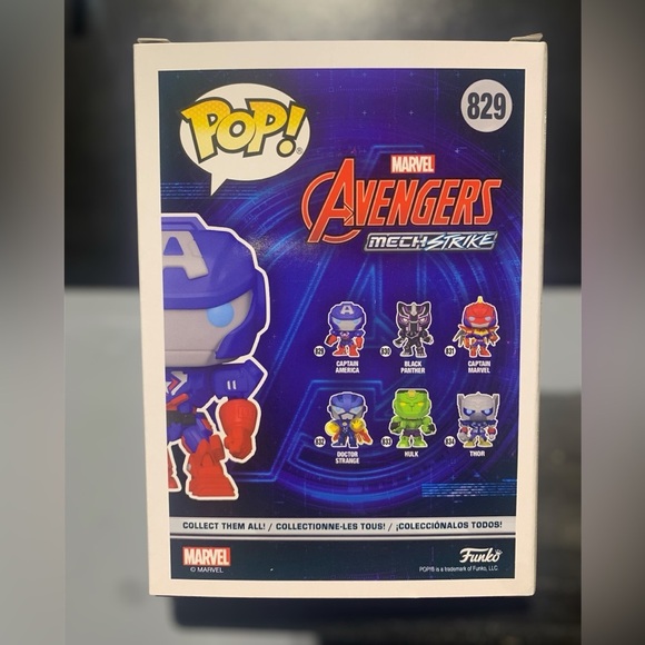 Funko Pop! Marvel Avengers Mech Strike Captain America #829 Bobble-Head - Picture 4 of 7